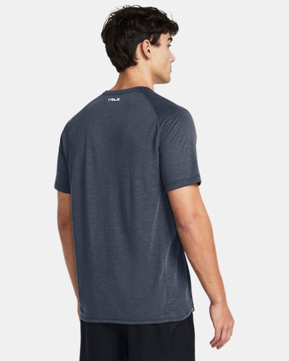 Men's UA Launch Trail Short Sleeve in Gray image number 1